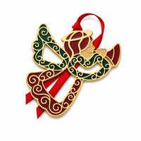 Ornement de Noël personnalisé en émail, décoration suspendue en métal, émail dur, cadeau de Noël pour sapin, décoration intérieure, vente en gros