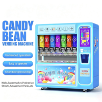 Distributeur automatique de bonbons au chocolat Happy Beans, paiement par carte, pièces et espèces, article de vente au détail