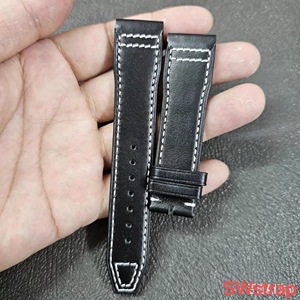 Correa de reloj de piel de cocodrilo auténtica hecha a mano de 20 mm, repuesto para <span class=keywords><strong>IWC</strong></span> <span class=keywords><strong>Pilot</strong></span> Mark 18/20, <span class=keywords><strong>IWC</strong></span> <span class=keywords><strong>Pilot</strong></span> Chronograph con esfera de 41 mm. - Product Image 3