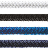 Corde marine en nylon polyamide tressé double bleu noir blanc 24 28 32 36 mm * 200 220 m pour remorquage, amarrage de navires et ligne de pêche