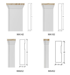 Moulure de plinthe en bois de qualité export, style traditionnel minimaliste, profil étroit, pour décoration - Product Image 5