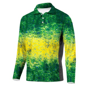 เสื้อโปโลตกปลาแขนยาวผู้ชาย ป้องกันรังสียูวี ติดกระดุม ปกคอพับได้ ผลิตจากโพลีเอสเตอร์ - Product Image 1