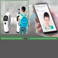 Torniquete de Altura Completa con Barrera Oscilante Específica para Guarderías, Control de Acceso Peatonal por Infrarrojos, Anti-Pellizcos, Sistema de Acceso Escolar Facial