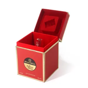 Yeni tasarım 2024 boş kırmızı kağıt arapça erkekler 100ml parfum parfüm kutusu ambalaj için şişe ambalajlama hediye kutusu