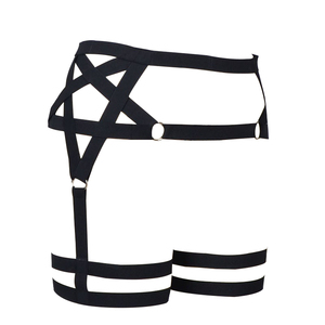 Ceinture de <span class=keywords><strong>jarretelles</strong></span> noir pour femmes, lingerie gothique Sexy, érotique, pour boîte de <span class=keywords><strong>nuit</strong></span>, harnais de jambe - Product Image 5