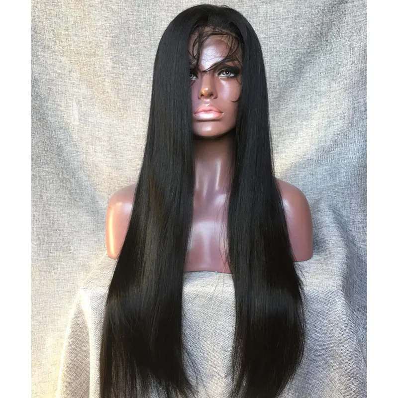 150% घनत्व मानव बाल Wigs पूर्व-plucked ब्राजील रेमी बाल Wigs रेशम आधार पूर्ण फीता विग