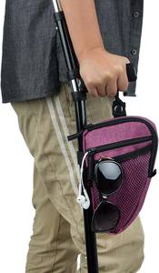 Canne pliante en aluminium échantillon gratuit Bâton de marche Femmes Fleur violette Fleur florale Béquilles Sac de marche - Product Image 5