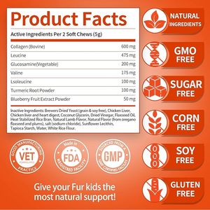 Muscles Soft Chews Complément alimentaire <span class=keywords><strong>pour</strong></span> la santé des chiens Renforcement musculaire Prise de poids Renforcement immunitaire Soutien articulaire Vitamines Calcium - Product Image 6