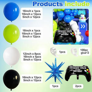 Kit d'arche de guirlande de ballons sur le <span class=keywords><strong>thème</strong></span> des <span class=keywords><strong>jeux</strong></span> <span class=keywords><strong>vidéo</strong></span>, 92 pièces/ensemble, pour la <span class=keywords><strong>décoration</strong></span> murale de fête d'<span class=keywords><strong>anniversaire</strong></span> - Product Image 4