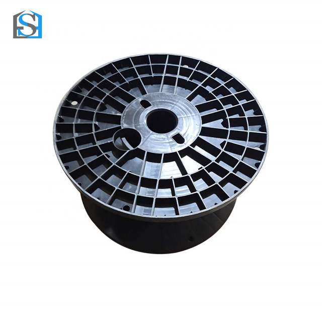 Heavy-Duty Bolted Detachable Plastic Spool Durable White Industrial Wire Cable Winding Reel for Heavy Load Applications