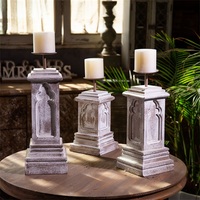 Offre Spéciale personnalisé ornement de noël décor de ferme à la main mariage bougeoirs en bois rustique pilier en bois bougeoir
