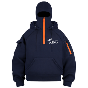 เสื้อฮู้ดผู้ชาย HANIA TRADERS สไตล์สตรีทแวร์ ผ้าโพลีเอสเตอร์/คอตตอน หนานุ่ม บุขนด้านใน อุ่นสบาย เหมาะสำหรับฤดูใบไม้ร่วง ลุคสบายๆ แบบลำลอง - Product Image 1