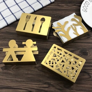 <span class=keywords><strong>Servilletero</strong></span> de tejido <span class=keywords><strong>Vertical</strong></span> de mesa de Metal creativo de acero inoxidable - Product Image 4