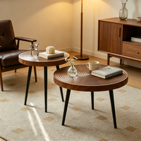 Table d'appoint en bois rustique durable, petite table basse pour salon, balcon, utilisation en coin, design minimaliste tendance