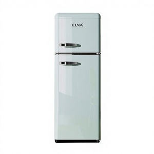 Refrigerador con Congelador de Doble Puerta YouNuo BCD-210R, Estilo Retro Americano, 210L, Descongelación Automática, para Hogar o Dormitorio, Pequeño, EUNA/Y - Product Image 1