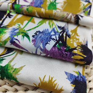 Kain Satin Charmeuse Cetak Digital Kustom Grosir, Kain Tekstil Satin Crepe Back untuk Gaun - Product Image 2