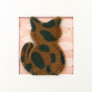 Cute Plush Cat Magnetic <b>Bookmark</b> Furry Spotted Cat Page Marker for Book Lovers Magnetic <b>Bookmark</b> Soft Page Holder for Reading - Product Image 4