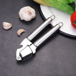Stainless Steel Garlic Press Manual <b>Mincer</b> With Black Handle For Kitchen Use - Product Image 3