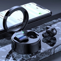 S30 Earphone 5.0 Stereo AptX Bass Dalam, Headphone Nirkabel dengan Mikrofon dan Koneksi Otomatis, Earbud HiFi Tampilan LED Bass Dalam