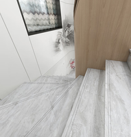 Tout nouveau carrelage en marbre escalier antibactérien étanche résistant au feu caractéristiques pour immeubles de bureaux hôpitaux Villas