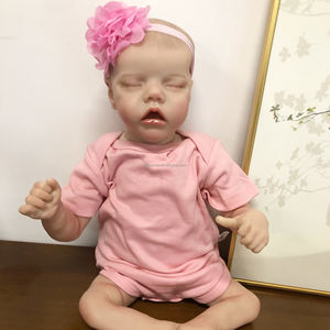 Kit de Muñeca <span class=keywords><strong>Reborn</strong></span> de 18 Pulgadas, Gemelos, Moldes, Vinilo Suave al Tacto, Pintada, Muñeca Recién Nacida, Mini Juguete Suave con Ropa Intercambiable - Product Image 1