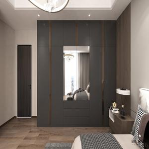 Armoire de chambre à coucher BALOM de style italien, armoire en bois, <span class=keywords><strong>placard</strong></span> intégré, design minimaliste, grande capacité - Product Image 2