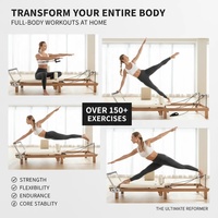 CZFIT Source Factory Reformer de Pilates en bois pliable, durable et multifonctionnel pour le yoga, le Pilates et l'exercice, pour la musculation et la salle de sport
