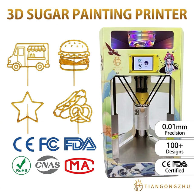 Professional AI 3D Chocolate Printer High Speed FDM Technology Candy Drawing Robot for Amusement Parks and Shopping Mall Events
