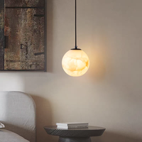Lampe suspendue en marbre espagnol naturel, style luxueux, lampe de chevet pour hôtel, bar, comptoir, décoration de chambre, lustres, lampes suspendues