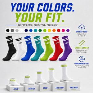 Custom Logo Cotton Athletic <b>Socks</b> for Men Breathable Cushion <b>Running</b> <b>Socks</b> Short Ankle for Marathon Cycling Training Workout Gym - Product Image 3
