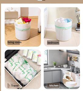 ถุงขยะแบบมีเชือกผูก ผลิตจากพลาสติก PE รีไซเคิลได้ เป็นมิตรต่อสิ่งแวดล้อม (แบบกำหนดเองได้) - Product Image 5