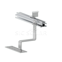 Système de montage solaire Toit en tuiles plates Rail en aluminium pour installation Pv Qualité supérieure Facile à monter