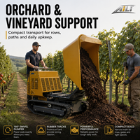Mini-dumper sur chenilles, véhicule de transport sur chenilles, véhicule sur chenilles de 1,2 tonne à vendre