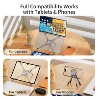 Support de téléphone magnétique en alliage de zinc, design 2026, trépied réglable, rotation à 360°, support de tablette pliable pour bureau, étanche, mini