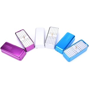 Caja de Aluminio para Brocas de 72 Orificios, Estuche de Almacenamiento y Esterilización, Organizador de Brocas (Rojo) - Product Image 6
