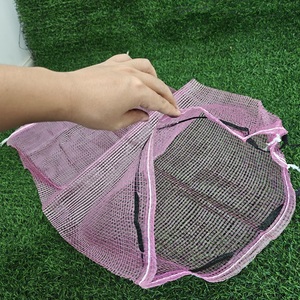 Gran oferta, bolsa de malla de PP <span class=keywords><strong>verde</strong></span>, red transpirable duradera firme para pimienta, superficie en relieve de <span class=keywords><strong>Chile</strong></span> para agricultura, almacenamiento de huevos con cordón - Product Image 2