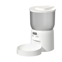 Nouveau distributeur automatique intelligent de nourriture pour animaux à double bol 4L avec minuterie, séparateur bidirectionnel en plastique pour chats, modèle 2025