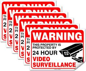 Видеонаблюдение наклейка предупреждение видеонаблюдение 24 часа контролируется камерой безопасности наклейки <span class=keywords><strong>CCTV</strong></span> предупреждающий знак - Product Image 5