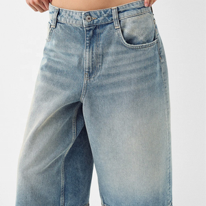 FY Wholesale <strong>Women</strong> Baggy <strong>Denim</strong> Bermuda <strong>Shorts</strong> Vintage Straight Wide Leg <strong>Denim</strong> Long <strong>Shorts</strong> Casual Y2k <strong>Knee</strong> <strong>Length</strong> Jean Jorts - Product Image 4