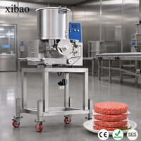 Machine automatique commerciale pour la fabrication de galettes de hamburger en acier inoxydable, équipement de formage de galettes de burger pour usage en restaurant