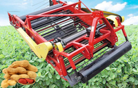 Cosechadora de Cacahuetes Montada en Tractor, Cosechadora de Maní con Cinta Vibratoria, Excavadora de Cacahuetes para Cacahuetes, Cebollas y Patatas
