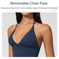 Débardeur de sport sans couture léger et moelleux, grande taille, avec logo personnalisé, col en V profond, dos nu, effet sculptant et rehausseur de silhouette, coupe courte
