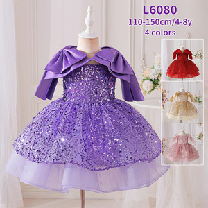 Robes de soirée en satin pour enfants MQATZ ODM - Robe longue respirante style princesse champagne scintillante avec jupe bouffante pour filles, idéale pour les fêtes et spectacles L6080 - Product Image 6