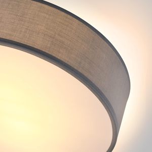Plafonnier LED moderne à 2 flammes de 38cm avec tissu <span class=keywords><strong>gris</strong></span> E27 de 40W pour le salon, la chambre, le couloir et la cuisine. - Product Image 4