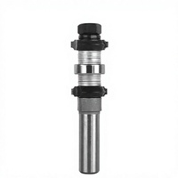 Fresa de arco de doble filo para carpintería, cortador de redondeo ajustable, fresa semicircular con rodamiento para recortar bordes y huecos