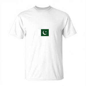 Camiseta con gráfico de la bandera de Pakistán, ropa informal blanca para hombre - Product Image 2
