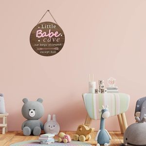 Su misura in legno massello segno di porta in legno decorazione di scuola materna per bambini parete della camera da letto della ragazza decorazione appesa - Product Image 4