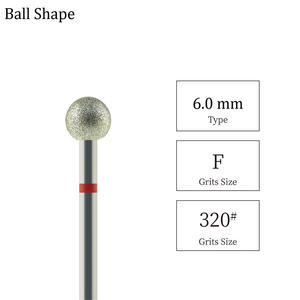 1-6毫米球形指甲钻头-金刚石硬质合金指甲钻头，用于去除丙烯酸指甲尖端的凝胶 - Product Image 3