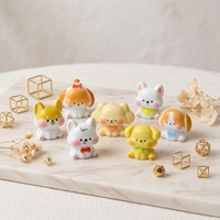Figurines de chiens Kawaii en résine, races Shiba, Bichon, Cocker Spaniel, pour les amoureux des animaux, jouet pour pâte à modeler et slime, capsule distributrice, machine à griffes