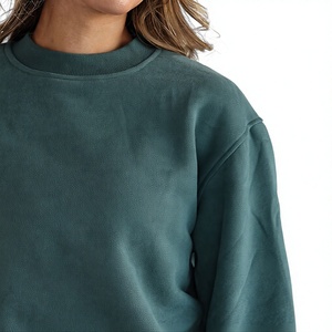 Sudadera de Forro Polar para Mujer, Cuello Redondo, Manga Larga, Suave, Informal, Color Sólido, Diseño Clásico, Logotipo Personalizado OEM - Product Image 5